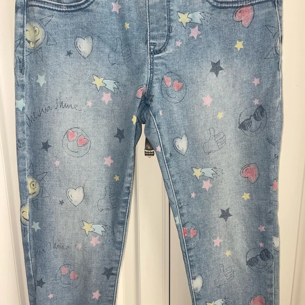 Gap Kids Super Denim‎ Favorite Jeggings In Emoji Print Ankle 10 Regular